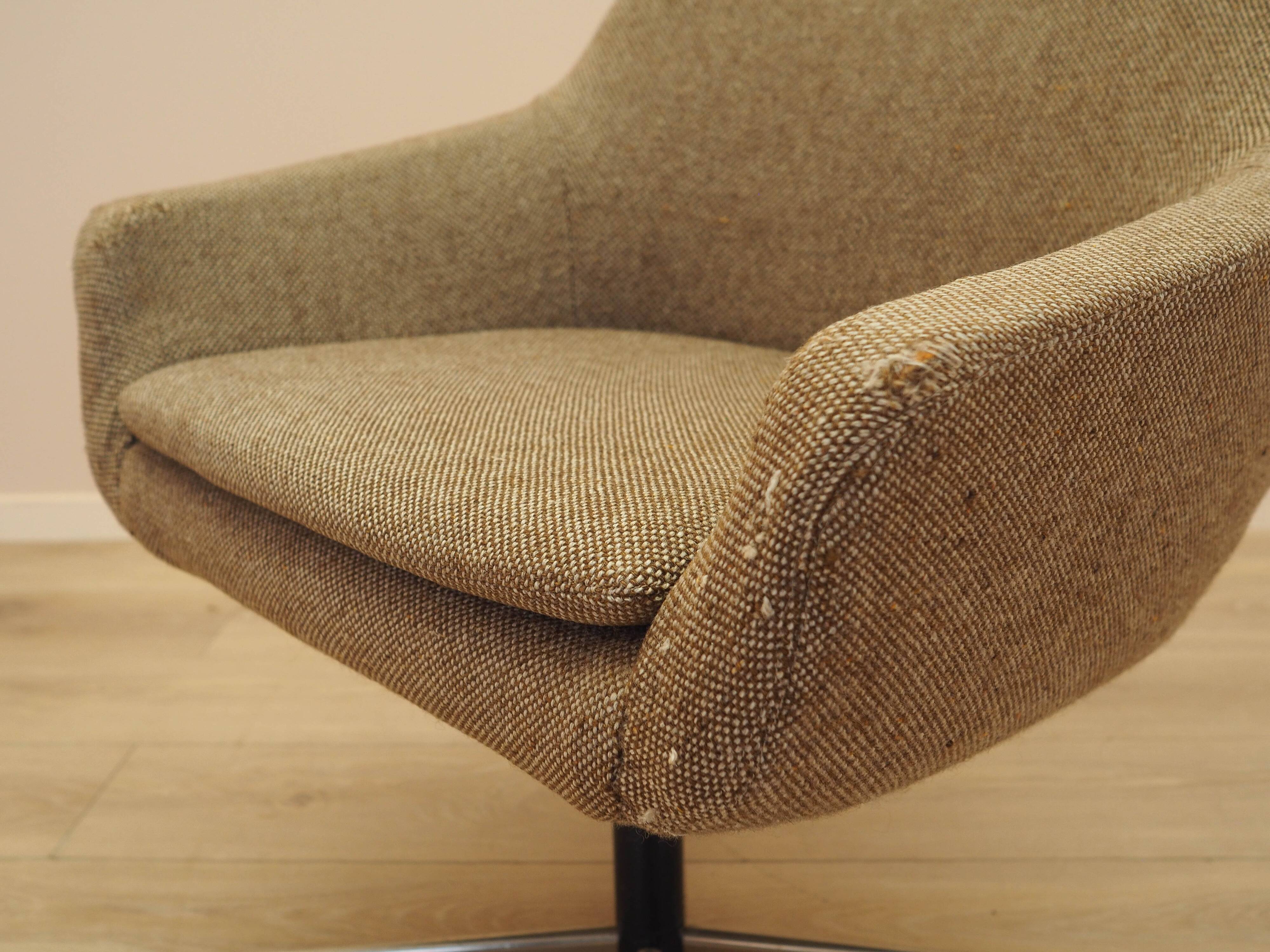 Brown armchair, Danish design, 1970s, production: Denmark