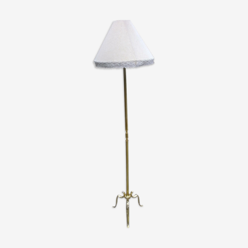 Golden metal floor lamp