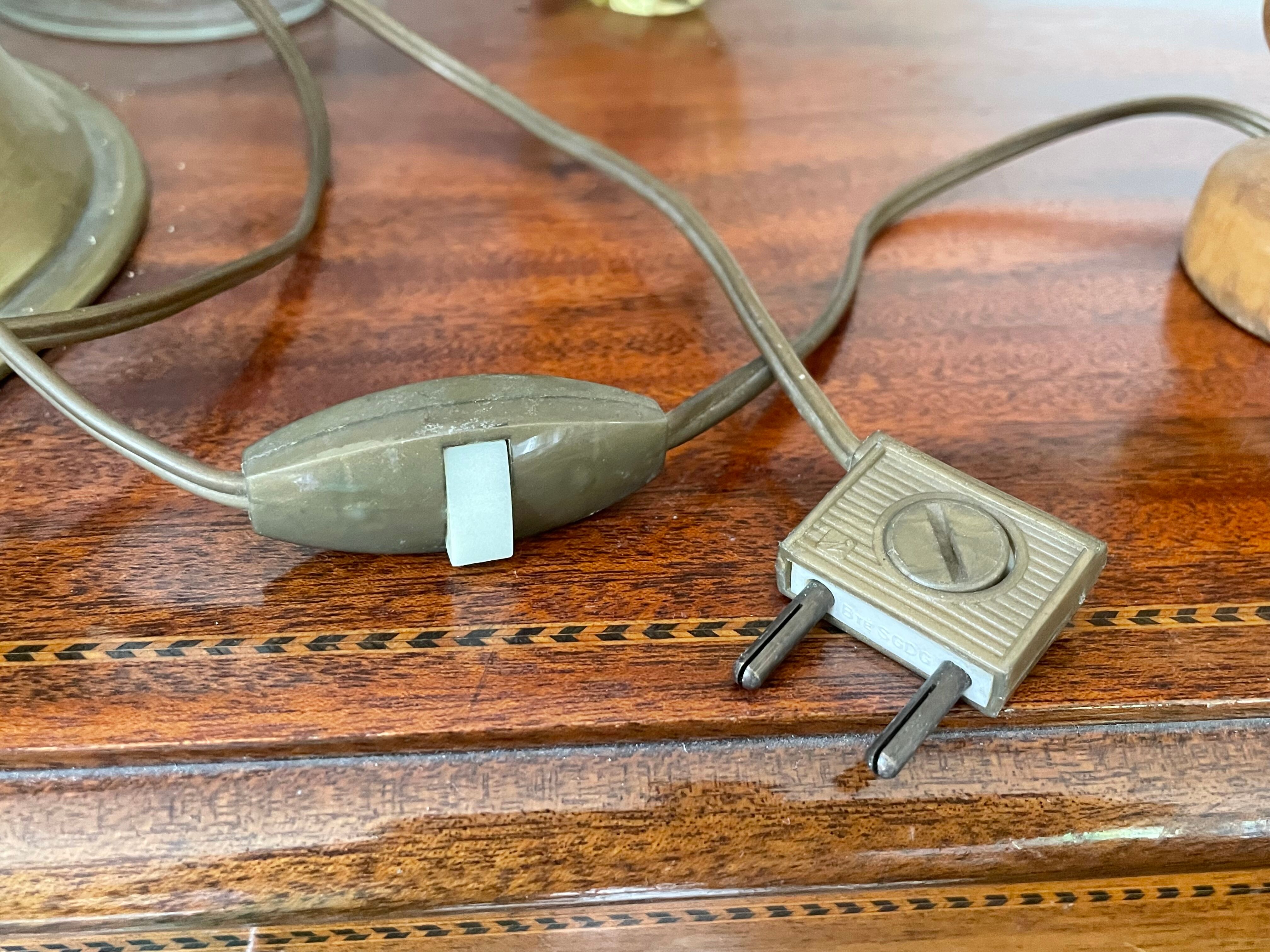 Lamp foot made of vintage olive wood