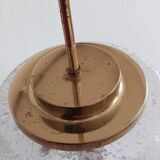 Vintage brass and frosted glass suspension, mid-century style, Doria Germany.