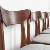 Chaises de salle à manger en teck danois par Schionning & Elgaard, années 1960, ensemble de 4
