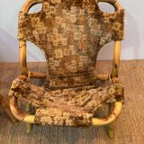 Set of three bamboo armchairs 1960