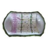 Kitsch earthenware asparagus serving dish