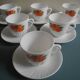 set of 6 cups and saucers vintage French tableware