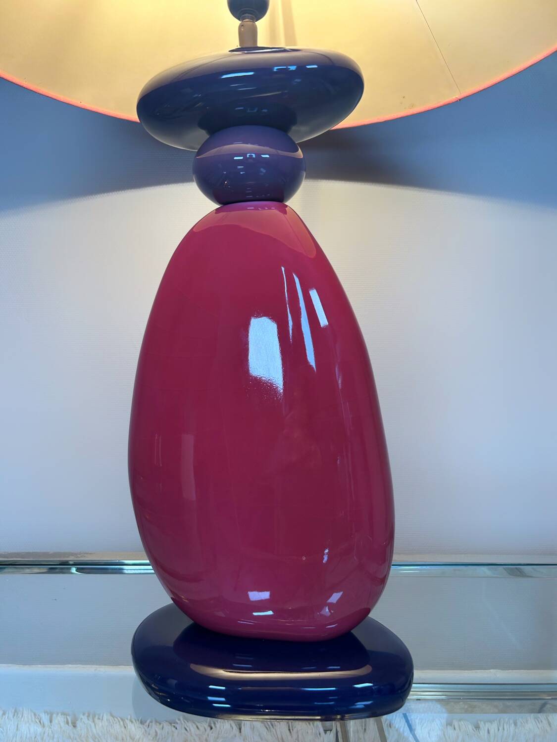 Large pebble lamp François Chatain 80s