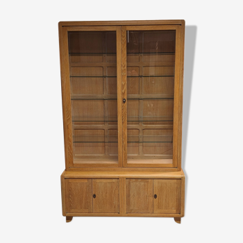 Limed oak display case from the 1940s