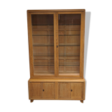 Limed oak display case from the 1940s