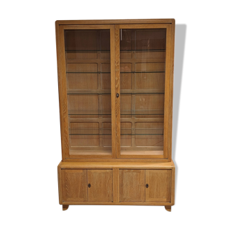 Limed oak display case from the 1940s