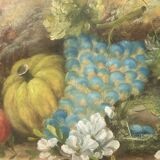 Still life from the early 20th century, oil on cardboard signed Lance