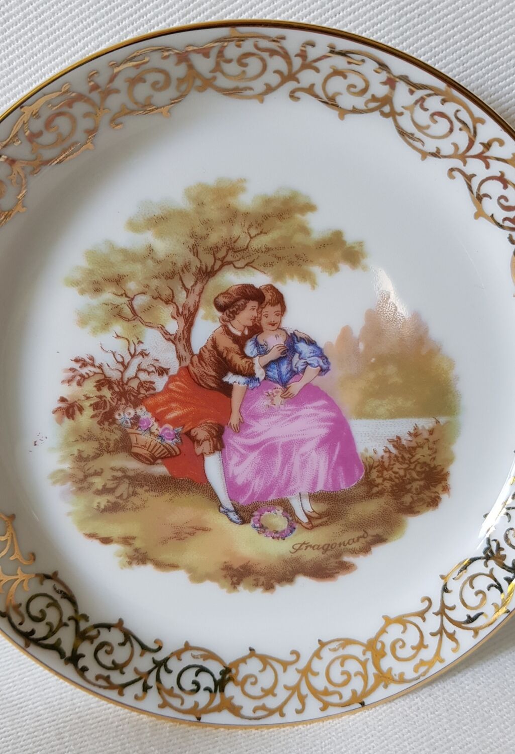 Assiette creuse Gloria porcelaine fine Fragonard