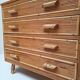 Commode en rotin années 60-70