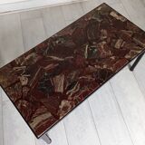 Natural stone and resin coffee table from the 70s