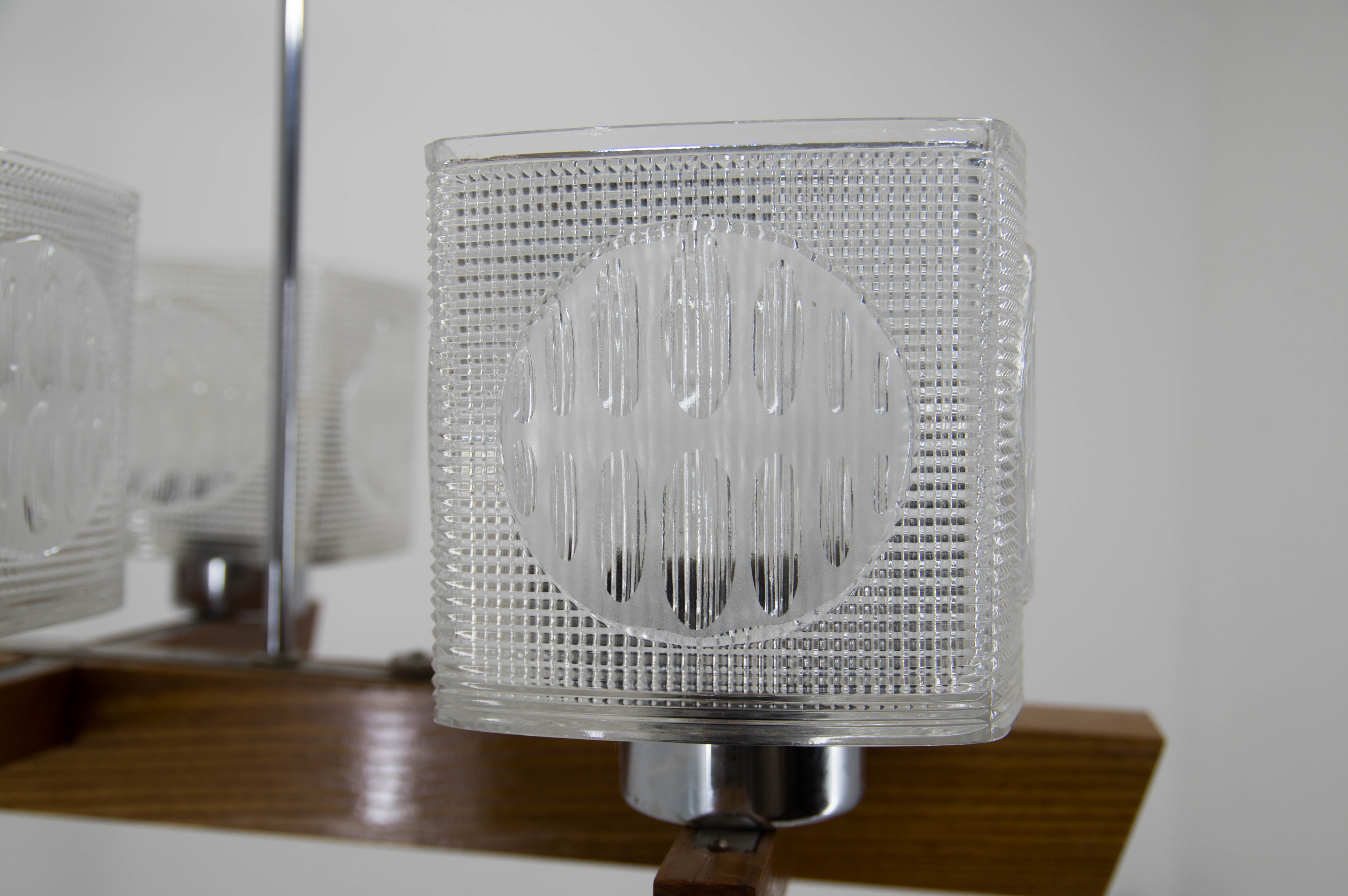 Mid-century chandelier by instala decin, 1970s