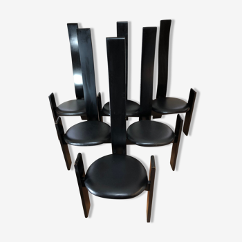 6 chairs by Vico Magistretti, Golem model, 1969
