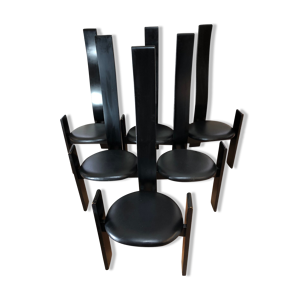 6 chaises par Vico Magistretti,