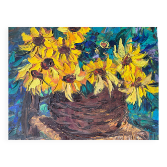 Still life with sunflowers