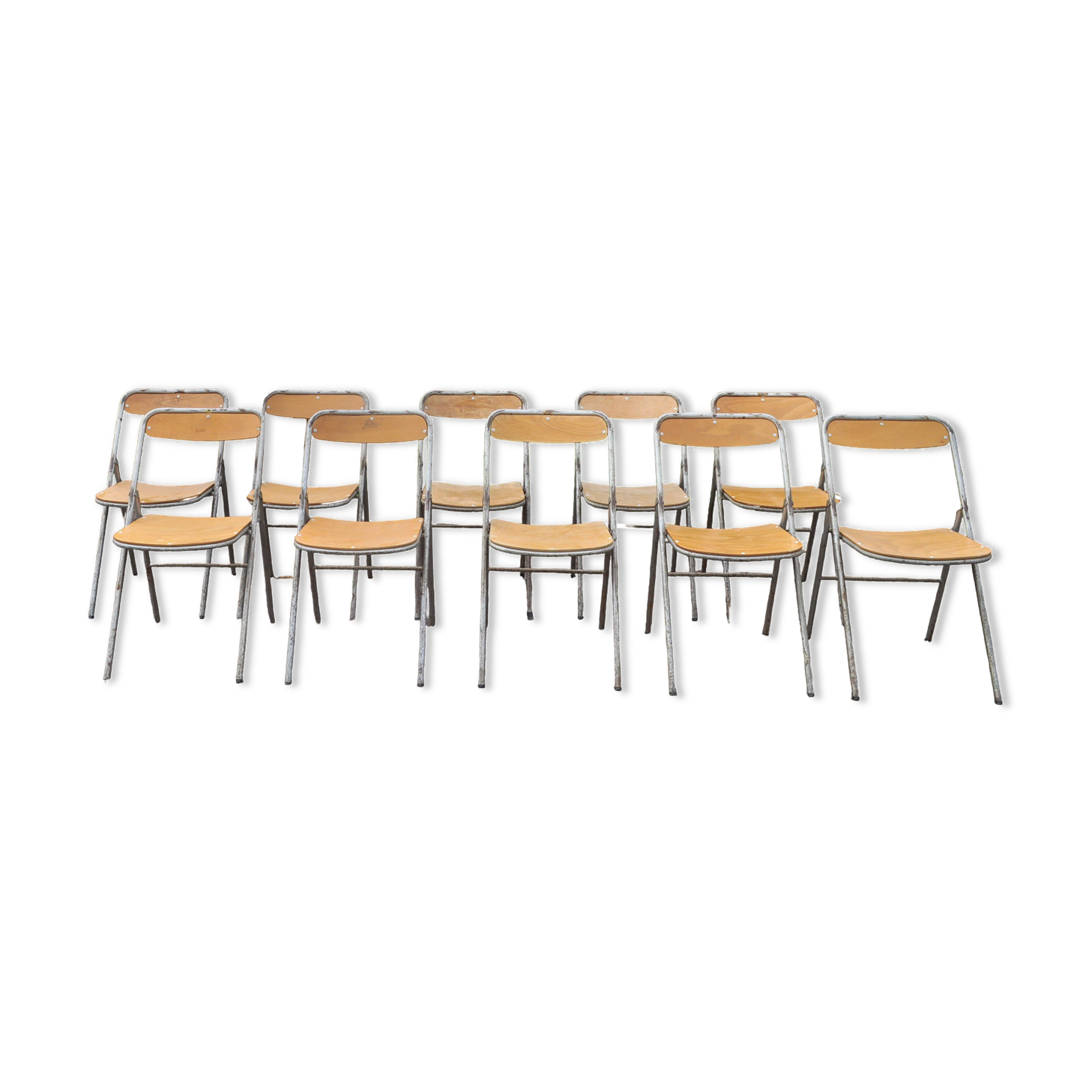 Set of folding chairs