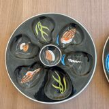 4 Henriot oyster plates