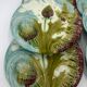 6 19th century plates in Luneville barbotine, asparagus or artichoke