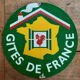 Old sheet metal plate "Gites de France" 46cm 1970