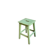 Green wooden stool
