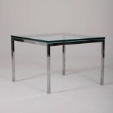 Knoll metal and glass coffee table