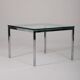 Table basse en métal et verre Knoll