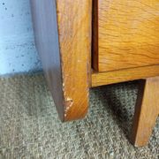Commode années 50 60 quatre tiroirs pieds compas
