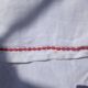 Vintage white linen tablecloth