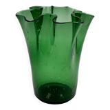 Vase mouchoir en verre d’Empoli