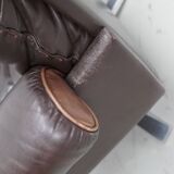 Pair of Vintage De Sede DS-31 Swivel Armchairs in Brown Leather