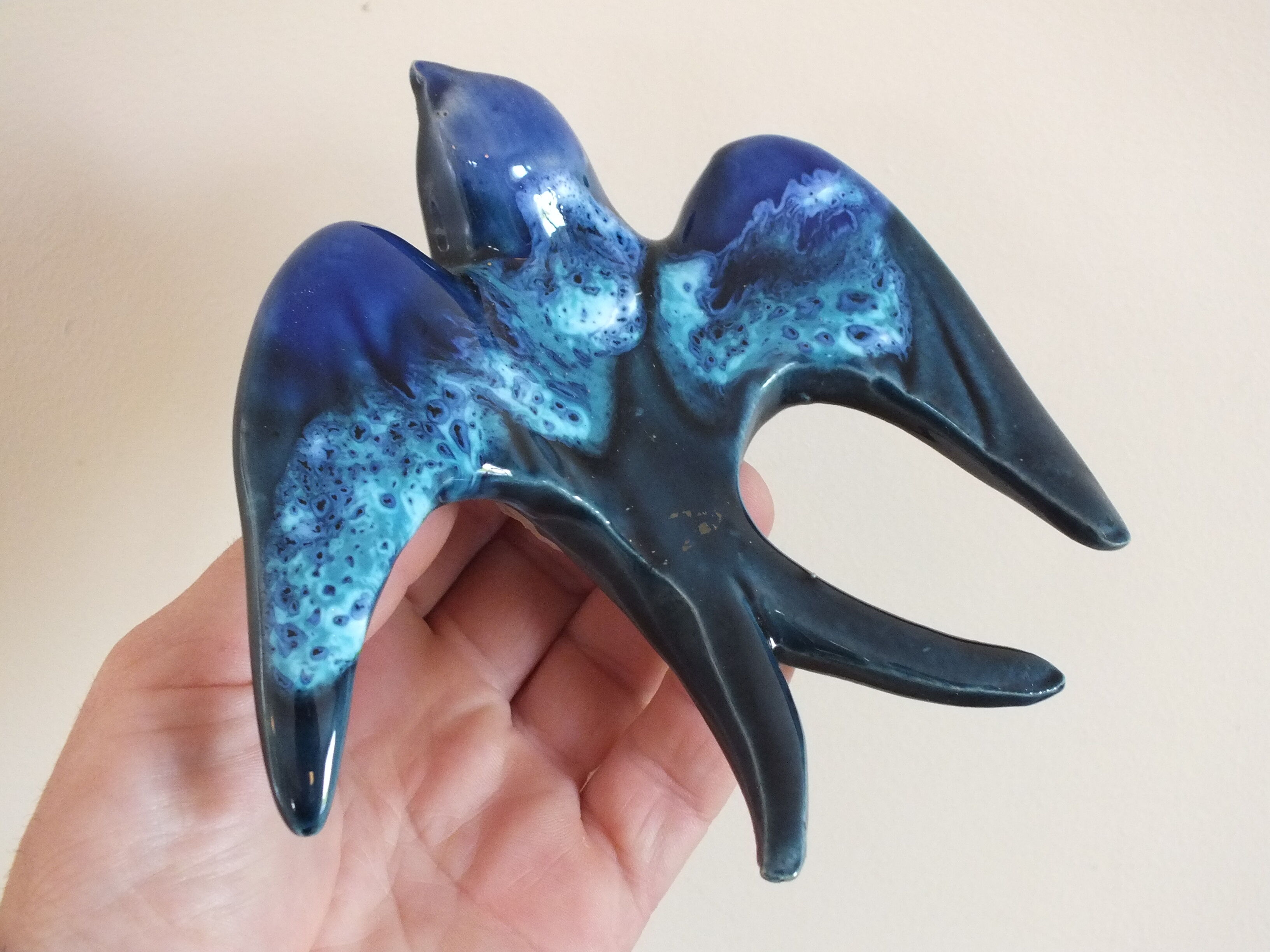 4 vintage swallows - tiled wall decoration