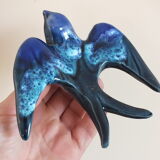 4 vintage swallows - tiled wall decoration