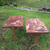Pair of antique bistro tables
