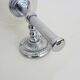 Pair of vintage Karl Lenz wall sconces. Chrome-plated metal and glass