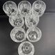 10 Bohemian cut crystal wine glasses