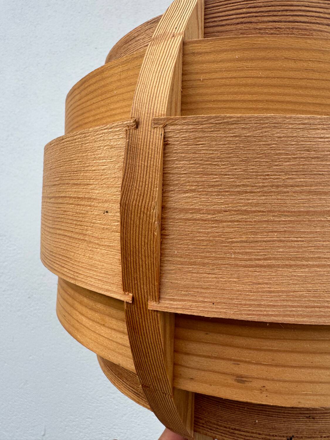 Hans Agne Jakobsson wooden pendant light, 1960s