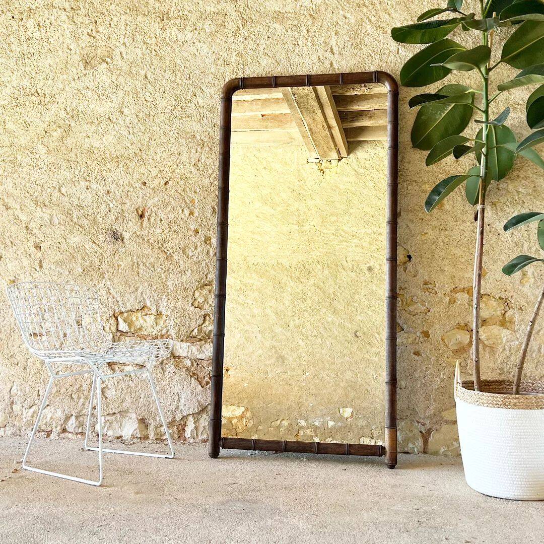 Faux bamboo mirror 1900