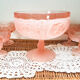 Pink Dessert Service Old Pink Glass Ice cream cups Pink Dish Cup