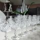 Lot 6 vintage glasses with rectangular crystal stems