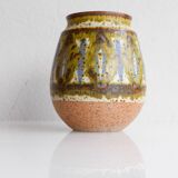 Mid-century modern art Danish pottery vase by Michael Andersen, 1960s