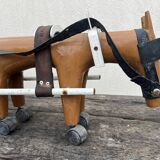 wooden horse cart toy from the 60s