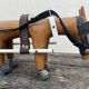 jouet cariole avec cheval en bois années 60