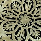 Vintage openwork copper trivet