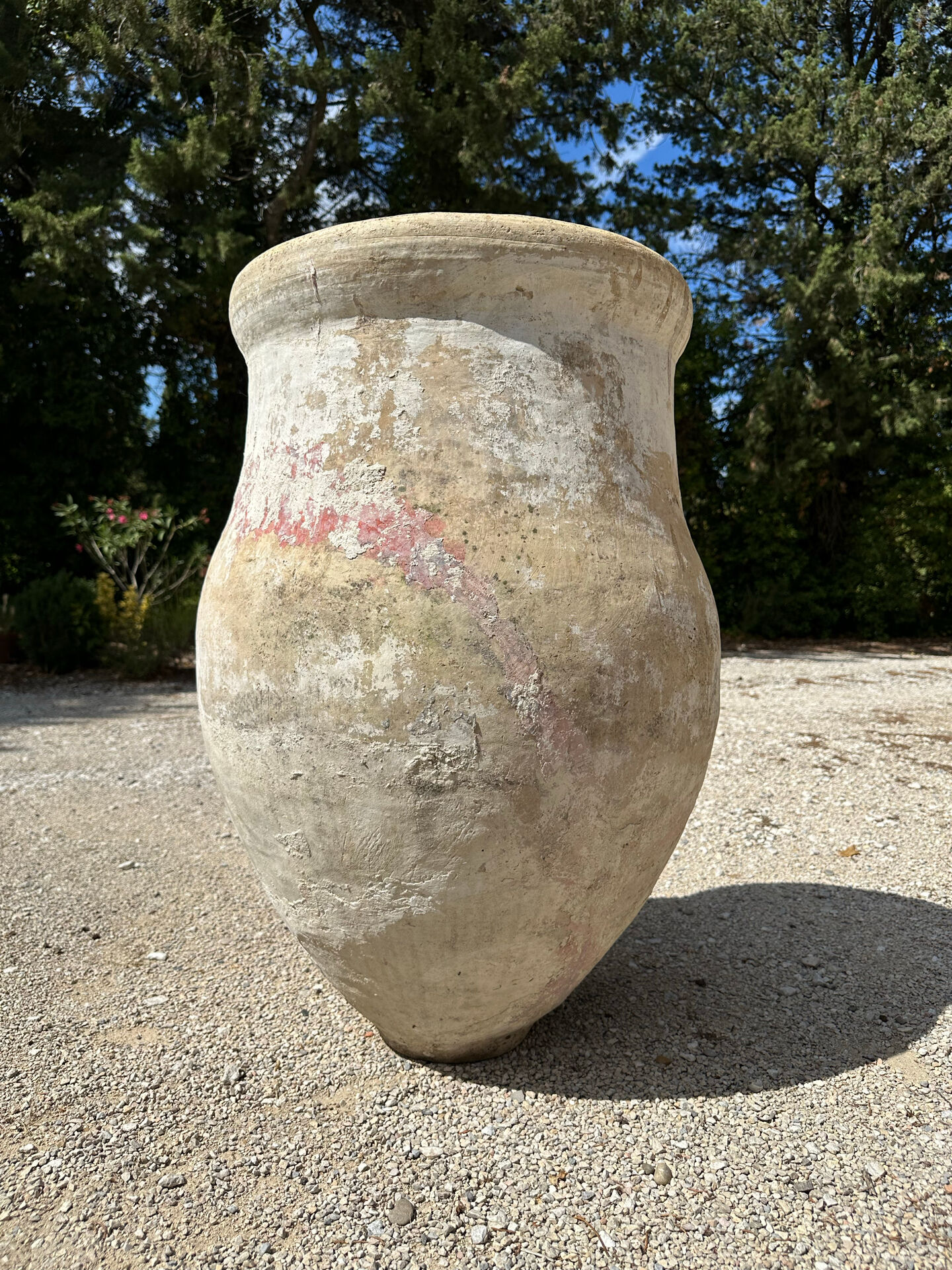 Ancient terracotta pottery jar