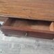 vintage wooden coffee table with a drawer