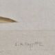 La Roche Laffitte (Born in 1943) - Watercolour drawing on silk - Palm tree