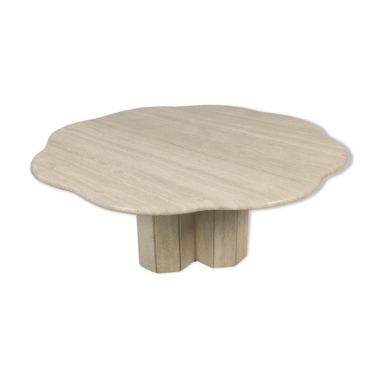 80s travertine coffee table