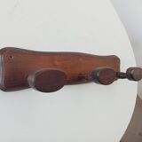 Vintage solid wood wall coat rack