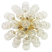Sputnik Ceiling Lights with Snow Glass Balls by Doria, Germany, 1970s